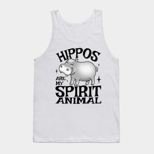 Hippos Are My Spirit Animal Funny Cute Baby Hippo Tank Top